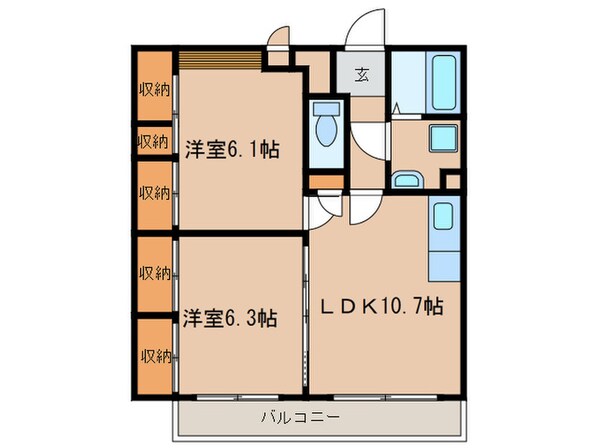 ルミエールあさひの物件間取画像